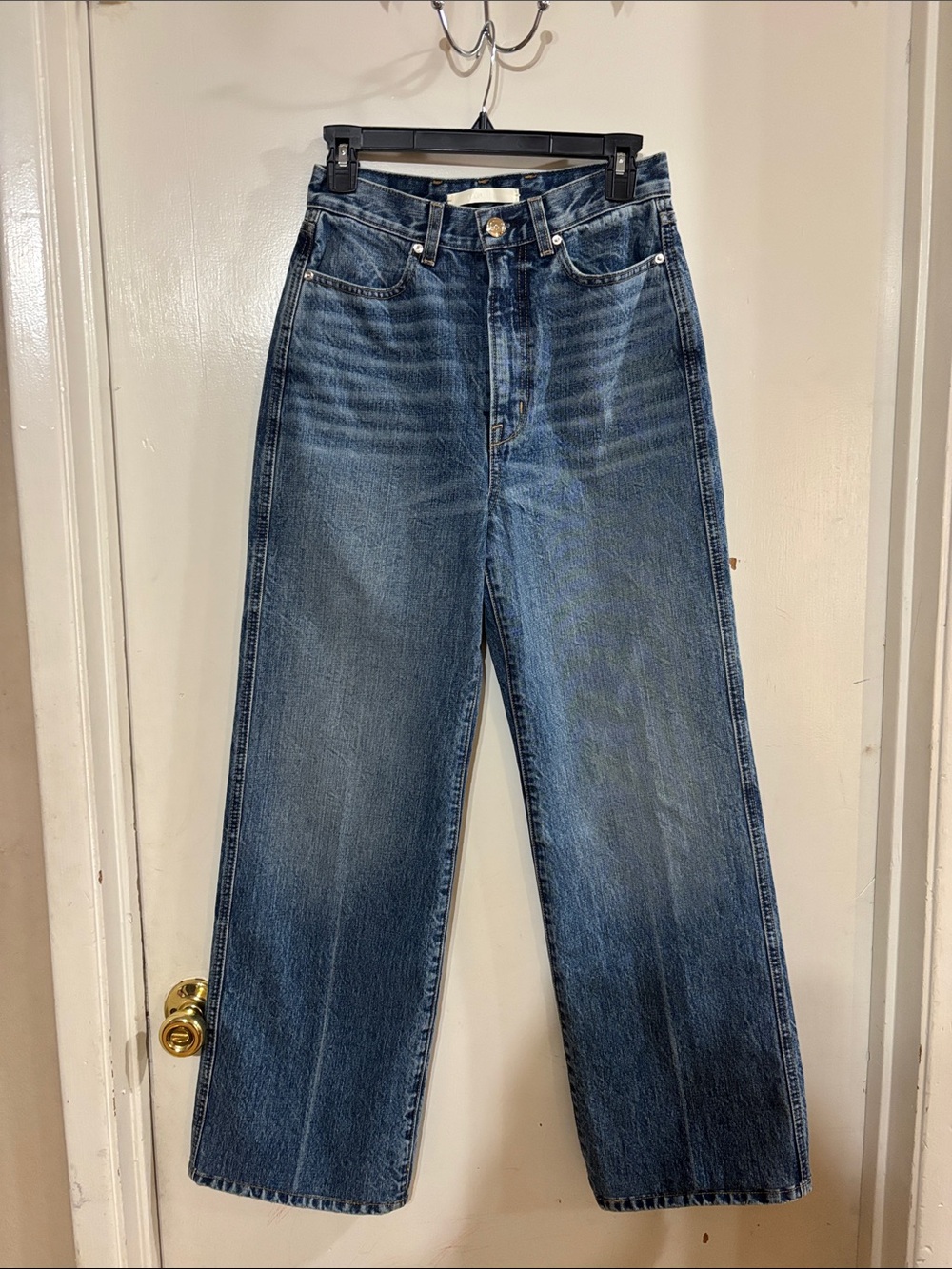 High-Rise Wide Leg Women's Jeans in Faded Blue